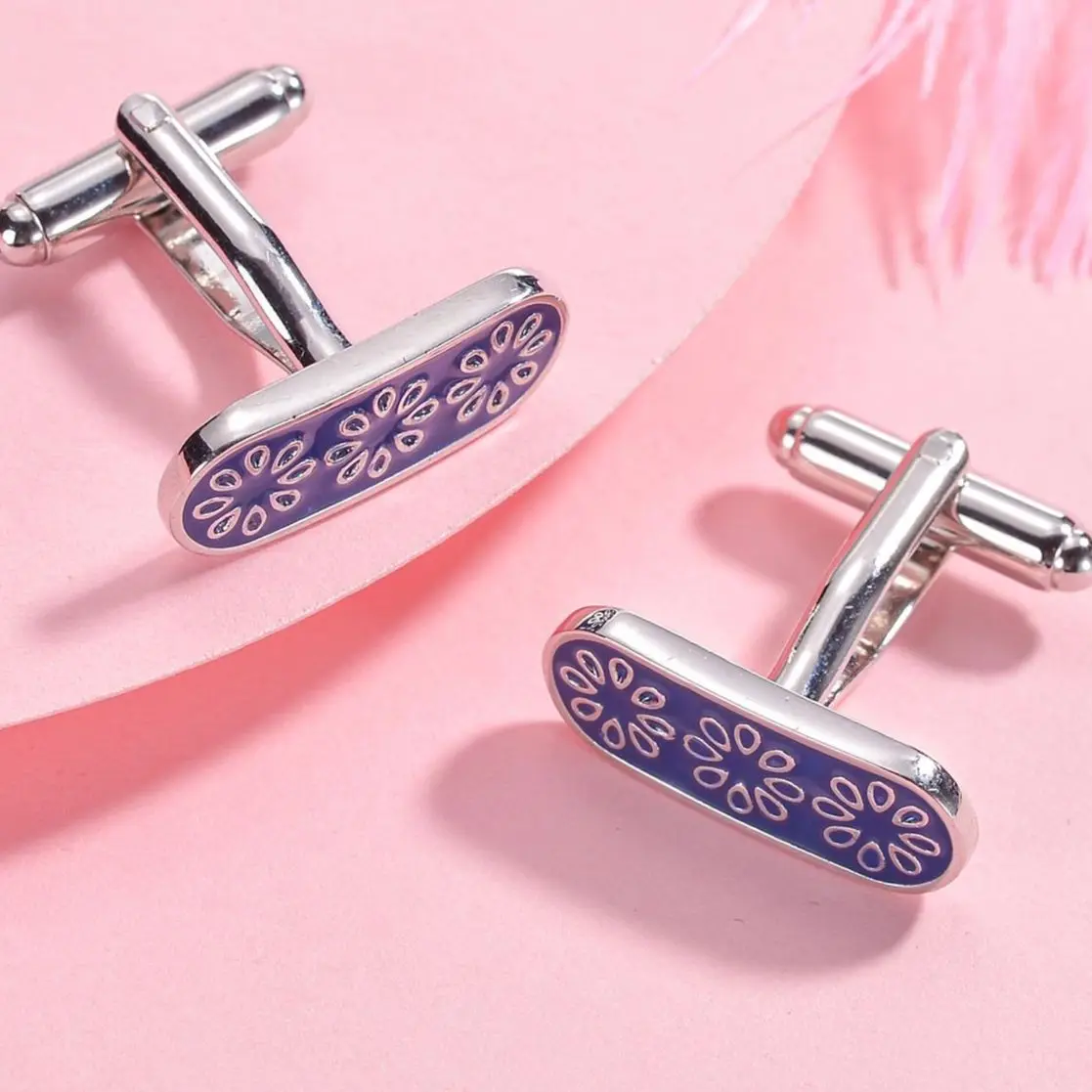 Fashion Hotsale Blue Flower Pattern Design High Quality Silver Color Cufflinks Jewelry Father's Day Gift
Fashion Hotsale Blue Flower Pattern Design High Quality Silver Color Cufflinks Jewelry Father's Day Gift