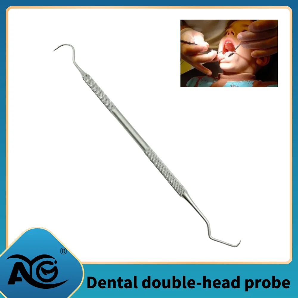 1PCS Double Hook Tooth Dental Explorer Probe Dentist Tool Stainless Steel Dental Tool Teeth Clean Hygiene Explorer Probe hook
1PCS Double Hook Tooth Dental Explorer Probe Dentist Tool Stainless Steel Dental Tool Teeth Clean Hygiene Explorer Probe hook