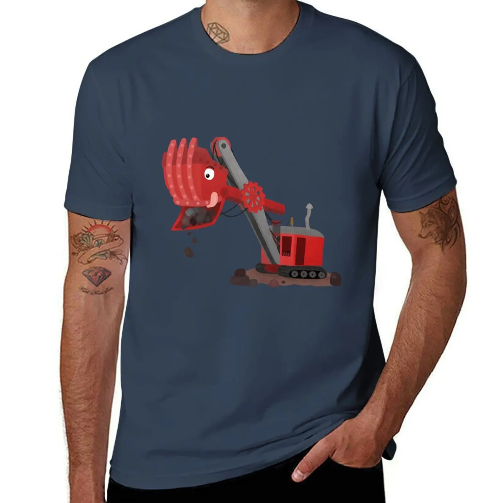 Cute red steam shovel digger cartoon illustration T-Shirt graphics blanks anime shirt mens t shirts casual stylish
Cute red steam shovel digger cartoon illustration T-Shirt graphics blanks anime shirt mens t shirts casual stylish