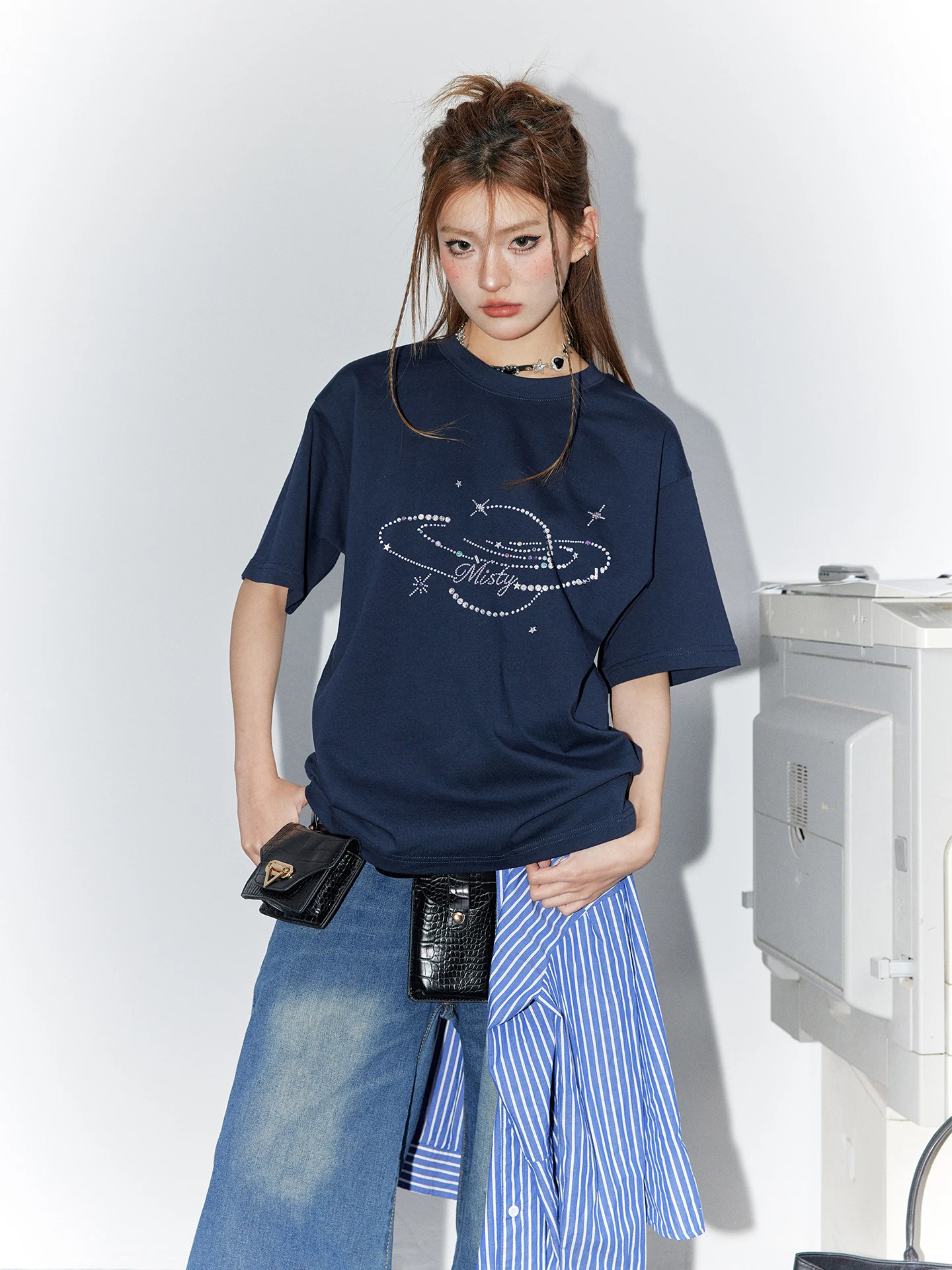 Trendy Star Print Cotton T-Shirt Women Loose Casual Ageless Versatile Short Sleeve round Neck Summer Citywalk Suitable for St...
Trendy Star Print Cotton T-Shirt Women Loose Casual Ageless Versatile Short Sleeve round Neck Summer Citywalk Suitable for St...