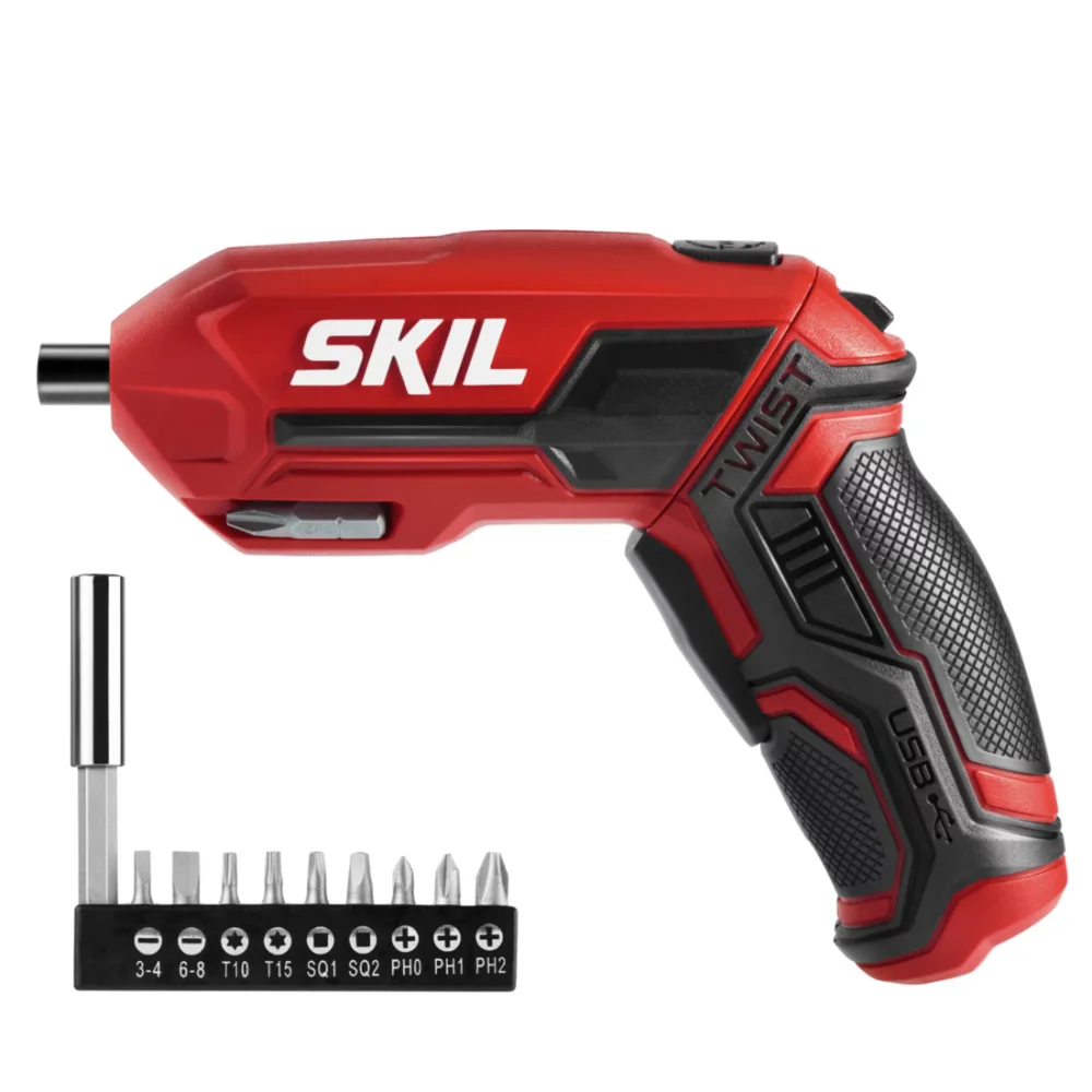 4V Rechargeable Screwdriver with Pivot Grip with Magnetic Bit Storage Electric Screwdriver
4V Rechargeable Screwdriver with Pivot Grip with Magnetic Bit Storage Electric Screwdriver