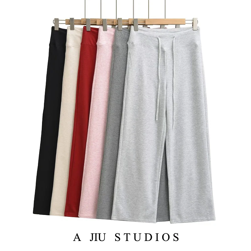 Comfortable Loose Wide Leg Sports Pants Women's Autumn High Waist Straight Cut Casual Trousers Drawstring Elastic Waist
Comfortable Loose Wide Leg Sports Pants Women's Autumn High Waist Straight Cut Casual Trousers Drawstring Elastic Waist