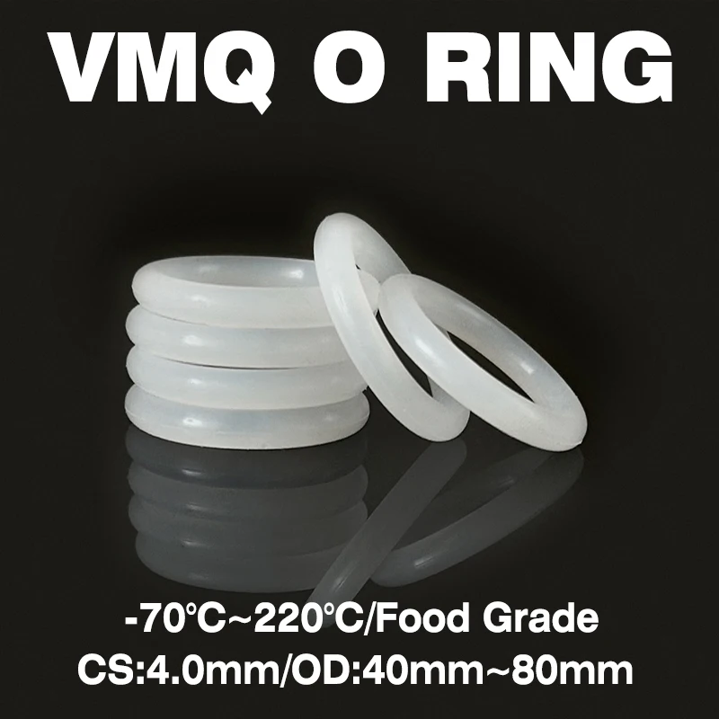 20Pcs Silicone Ring Gasket CS 4mm OD 40mm ~ 80mm VMQ White Food Grade Waterproof Washer Rubber Silicone Gasket Rubber O-Ring
20Pcs Silicone Ring Gasket CS 4mm OD 40mm ~ 80mm VMQ White Food Grade Waterproof Washer Rubber Silicone Gasket Rubber O-Ring