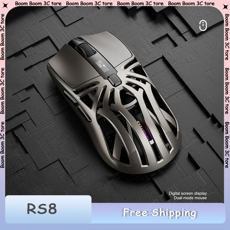 SMAILWOLF RS8 Gaming Mouse Three Mode Wireless Bluetooth Digital Screen Endurance Programmable E-sports Mouse Gamer Gifts
SMAILWOLF RS8 Gaming Mouse Three Mode Wireless Bluetooth Digital Screen Endurance Programmable E-sports Mouse Gamer Gifts