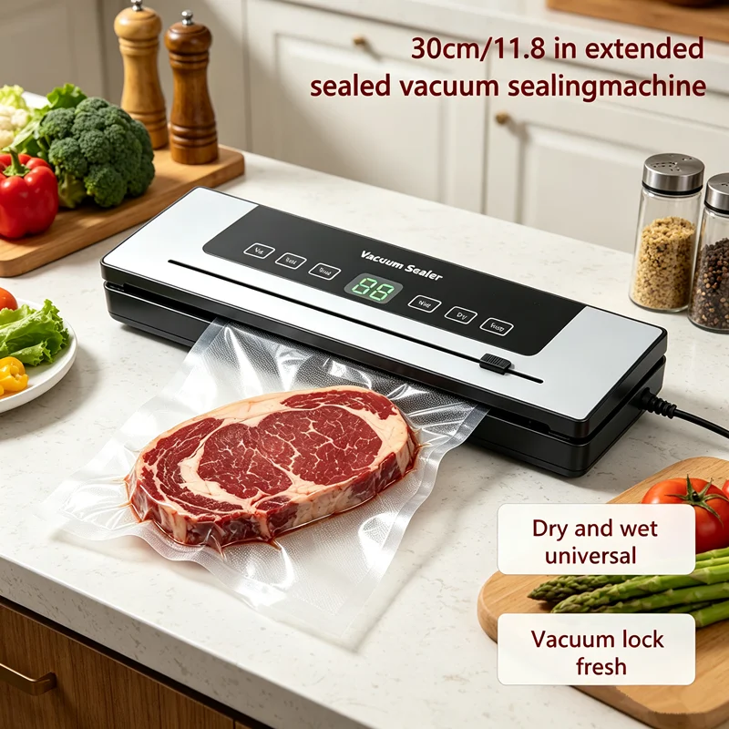 Electric vacuum sealing machine food storage sealing touch dry/wet built-in cutter kitchen food sealing vacuum packaging machine
Electric vacuum sealing machine food storage sealing touch dry/wet built-in cutter kitchen food sealing vacuum packaging machine