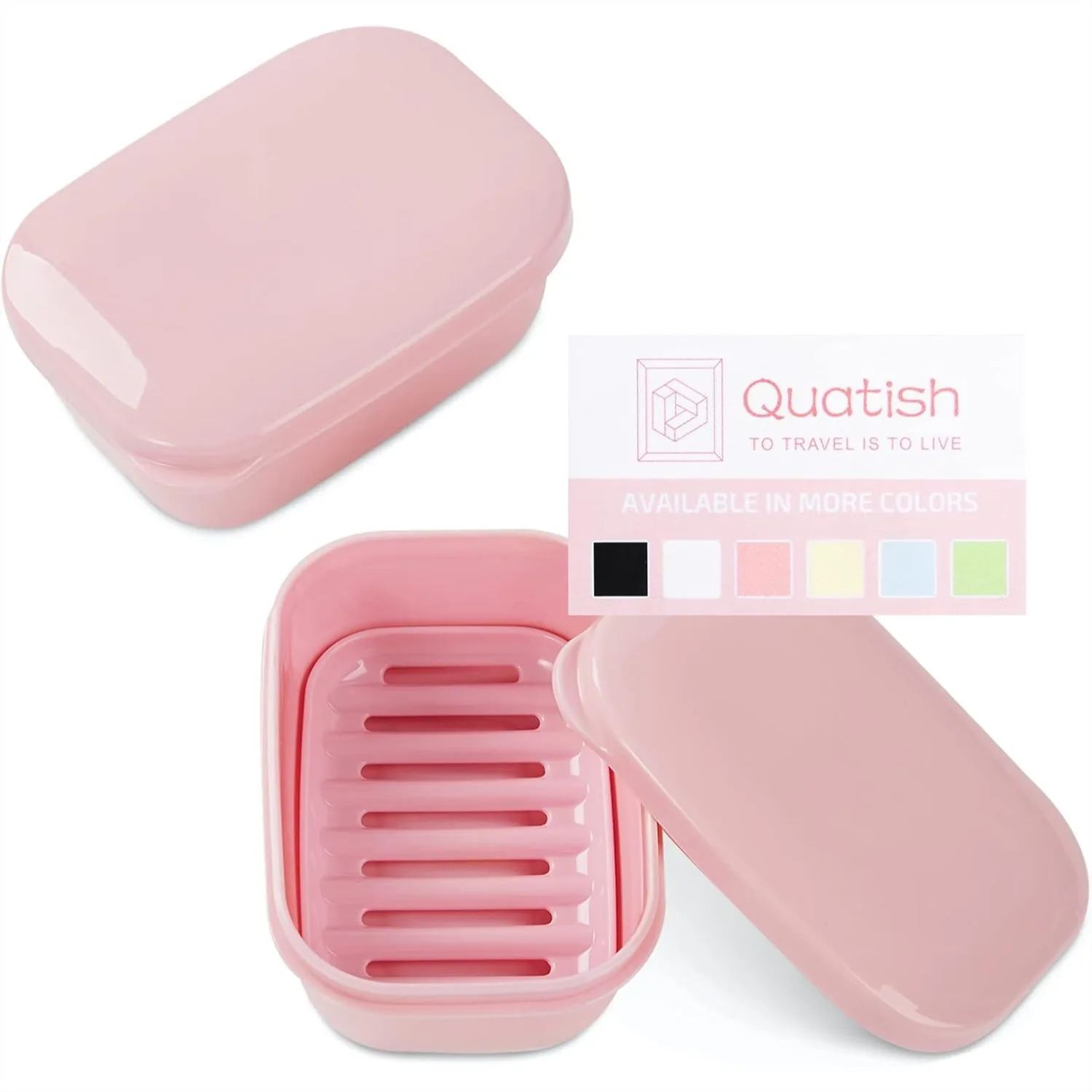 2 Pack Travel Soap Container with Lid, Leak Proof Bar Soap Holder for Camping Gym, Pink
2 Pack Travel Soap Container with Lid, Leak Proof Bar Soap Holder for Camping Gym, Pink