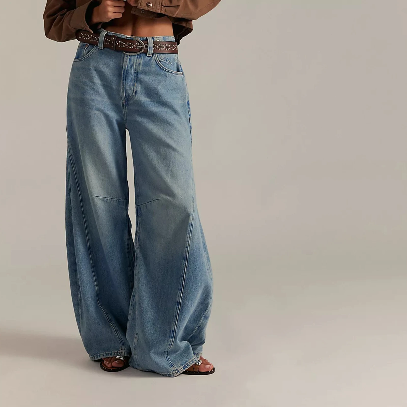 Women's Blue Casual Wide Leg Denim Pants For Autumn Comfortable Daily Wear Outdoor Activity Streetwear
Women's Blue Casual Wide Leg Denim Pants For Autumn Comfortable Daily Wear Outdoor Activity Streetwear