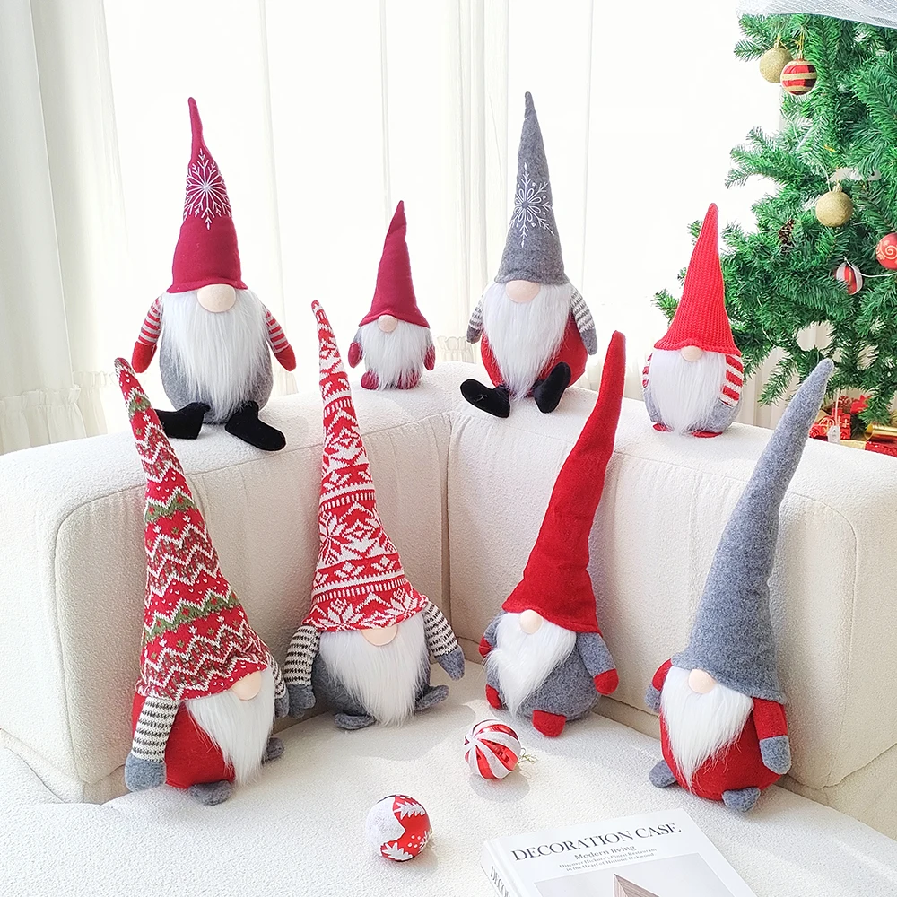 1pcs Christmas Gnome Plush Knitted Faceless Doll Handmade Swedish Tomte Christmas Elf Decoration Navidad Natal Ornaments 2025
1pcs Christmas Gnome Plush Knitted Faceless Doll Handmade Swedish Tomte Christmas Elf Decoration Navidad Natal Ornaments 2025