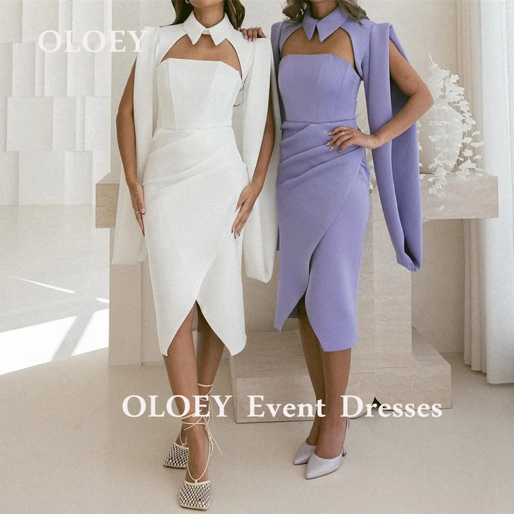 OLOEY Unique Straight Pleats Evening Dresses Knee Length Strapless Formal Occation Gowns Zipper Back Side Slit Customized
OLOEY Unique Straight Pleats Evening Dresses Knee Length Strapless Formal Occation Gowns Zipper Back Side Slit Customized