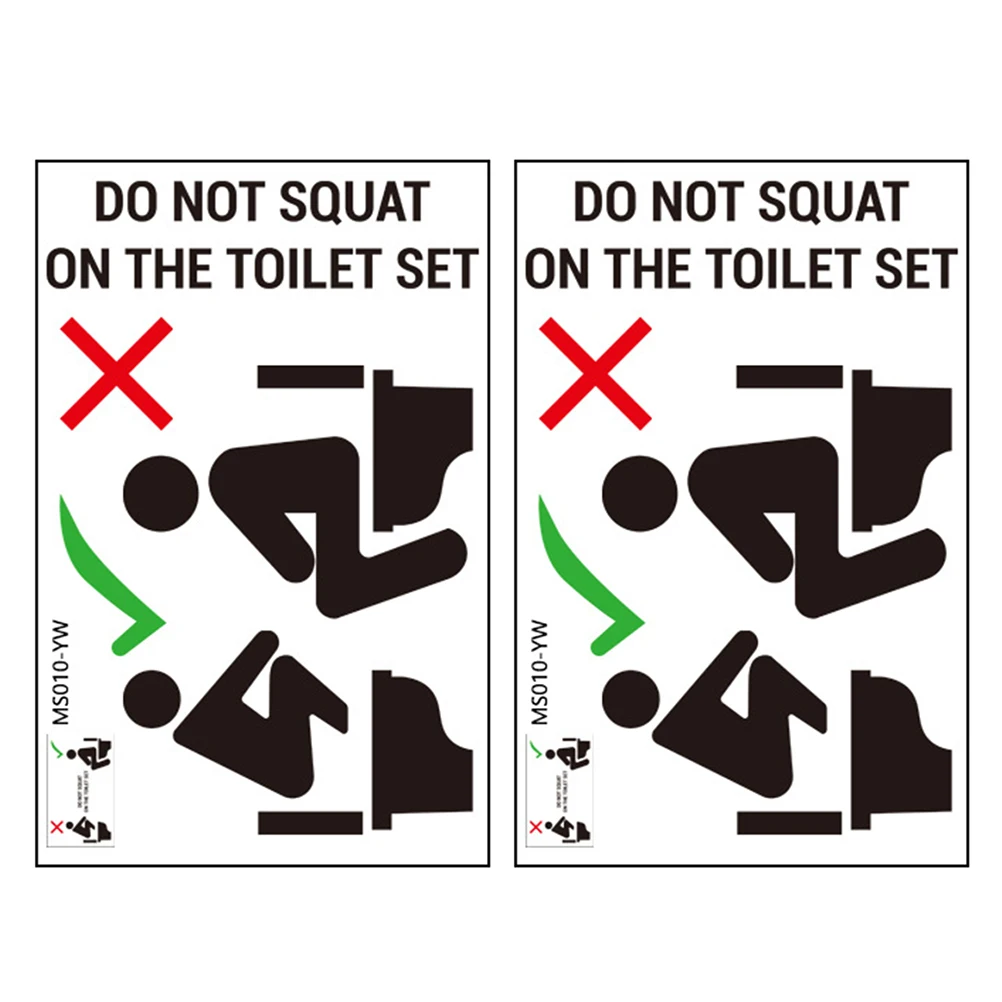 2 Sheets PVC Toilet Decal Warning Slogan Lid Stickers Black Bathroom Wall Decals Washroom Signs Home Decorations Personalized
2 Sheets PVC Toilet Decal Warning Slogan Lid Stickers Black Bathroom Wall Decals Washroom Signs Home Decorations Personalized