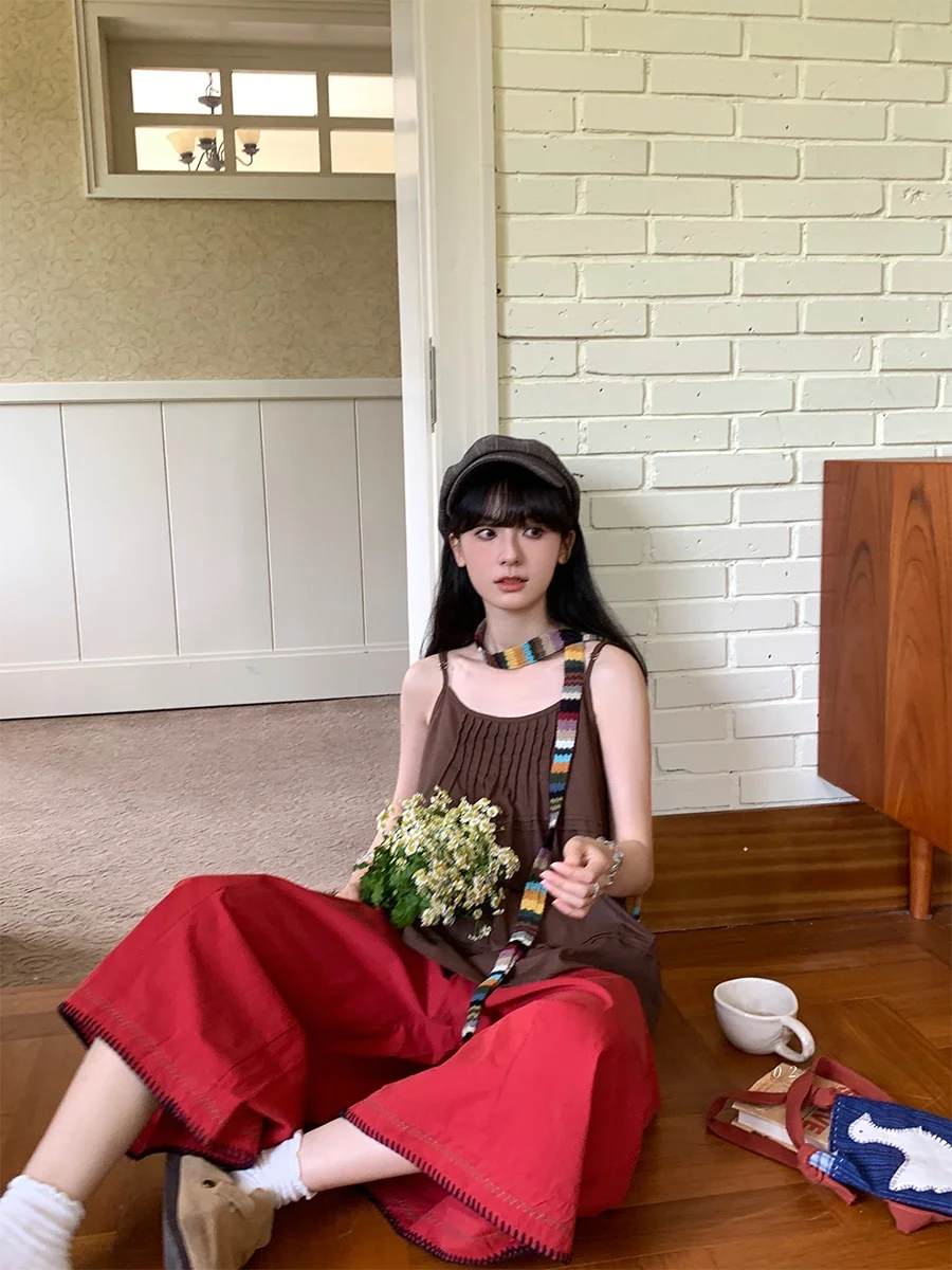 High Waist Wide Leg Casual Loose Pants Cotton Cherry Soda Diamond Elastic Skirt Pants Seven Foot Length Straight Cut Trousers
High Waist Wide Leg Casual Loose Pants Cotton Cherry Soda Diamond Elastic Skirt Pants Seven Foot Length Straight Cut Trousers