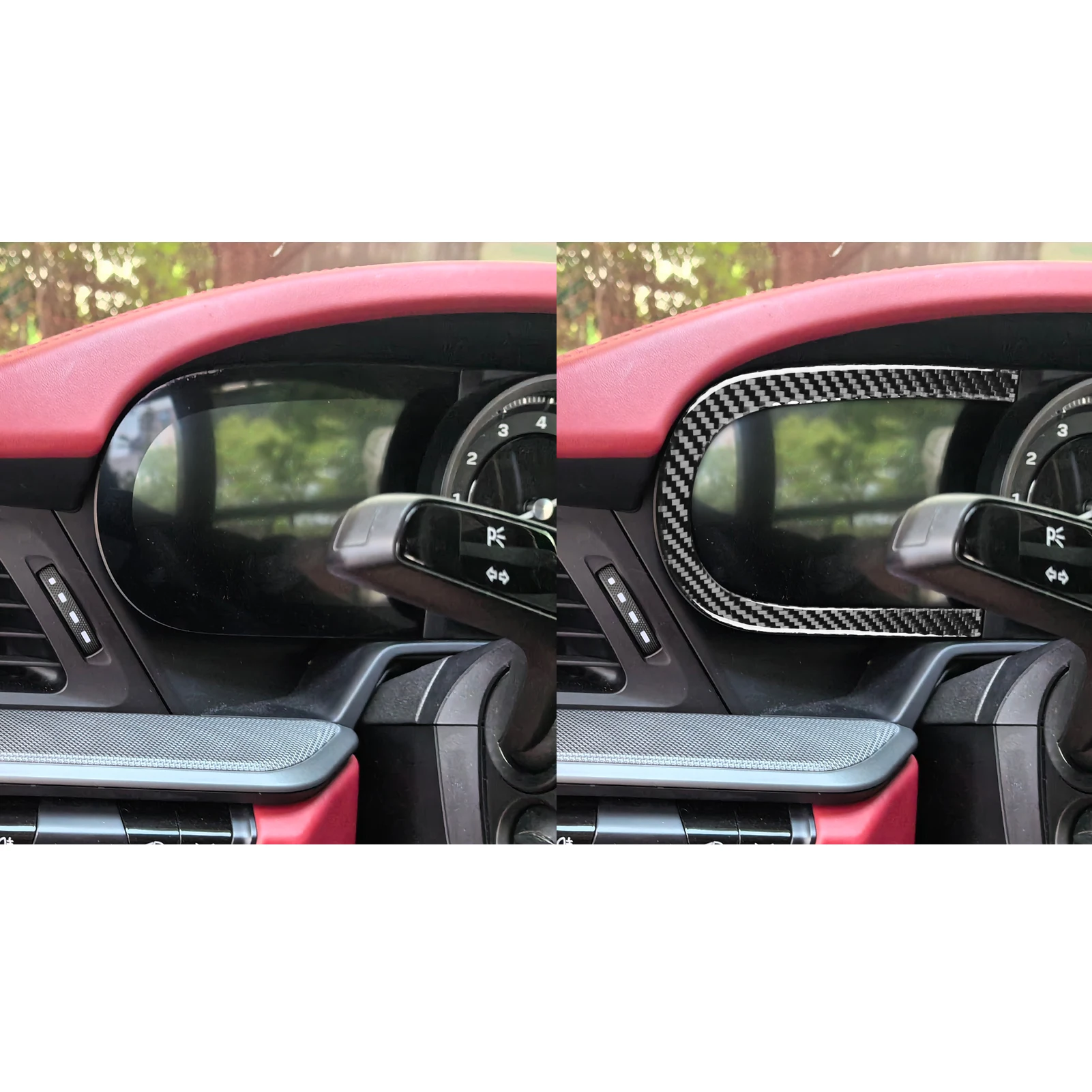 Carbon Fiber Dashboard Speedometer Side Frame Interior Cover Trim Modified Sticker Car Accessories For Porsche 911 992 2019—2024
Carbon Fiber Dashboard Speedometer Side Frame Interior Cover Trim Modified Sticker Car Accessories For Porsche 911 992 2019—2024