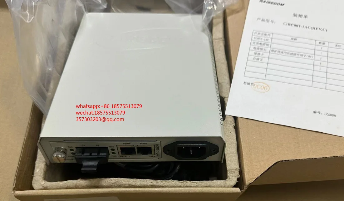 FOR RC532-2FE-S1 RC001-1AC 100 Megabit Dual-Network Port Single-Mode Dual-Fiber 25KM Fiber Transceiver1 PIECE
FOR RC532-2FE-S1 RC001-1AC 100 Megabit Dual-Network Port Single-Mode Dual-Fiber 25KM Fiber Transceiver1 PIECE