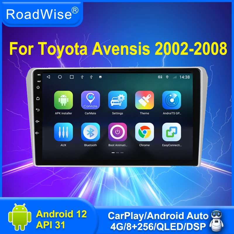 Roadwise 8+256 Android 12 Car Radio For Toyota Avensis T25 2002 - 2008 Multimedia Carplay 4G Wifi GPS DVD 2 DIN Autoradio Stereo
Roadwise 8+256 Android 12 Car Radio For Toyota Avensis T25 2002 - 2008 Multimedia Carplay 4G Wifi GPS DVD 2 DIN Autoradio Stereo