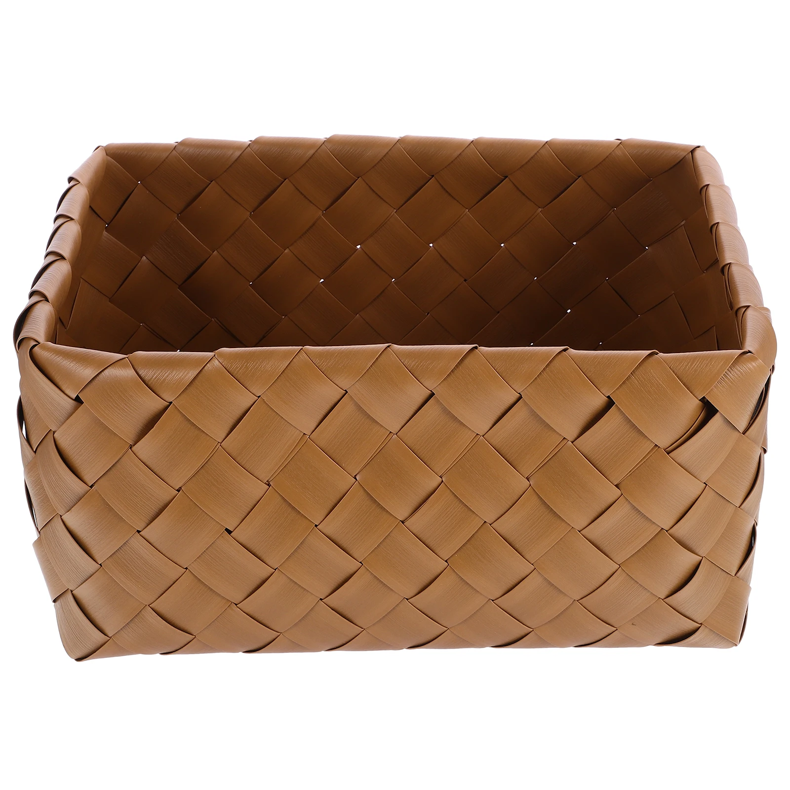 Light Brown Plastic Rattan Woven Storage Cubby Bins Bread Organizer Desktop Finishing Basket Wear Resistant Practical
Light Brown Plastic Rattan Woven Storage Cubby Bins Bread Organizer Desktop Finishing Basket Wear Resistant Practical