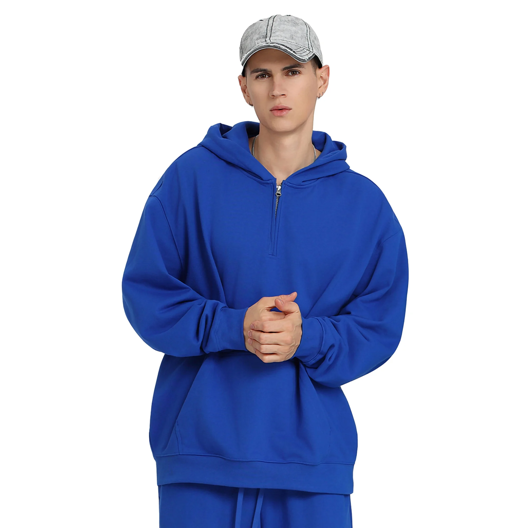 UNITE TOUD Men's Oversize Half Zip Hoodie 430GSM French Terry Cotton Sweatshirt Drop Shoulder Casual Spring Autumn Streetwear
UNITE TOUD Men's Oversize Half Zip Hoodie 430GSM French Terry Cotton Sweatshirt Drop Shoulder Casual Spring Autumn Streetwear