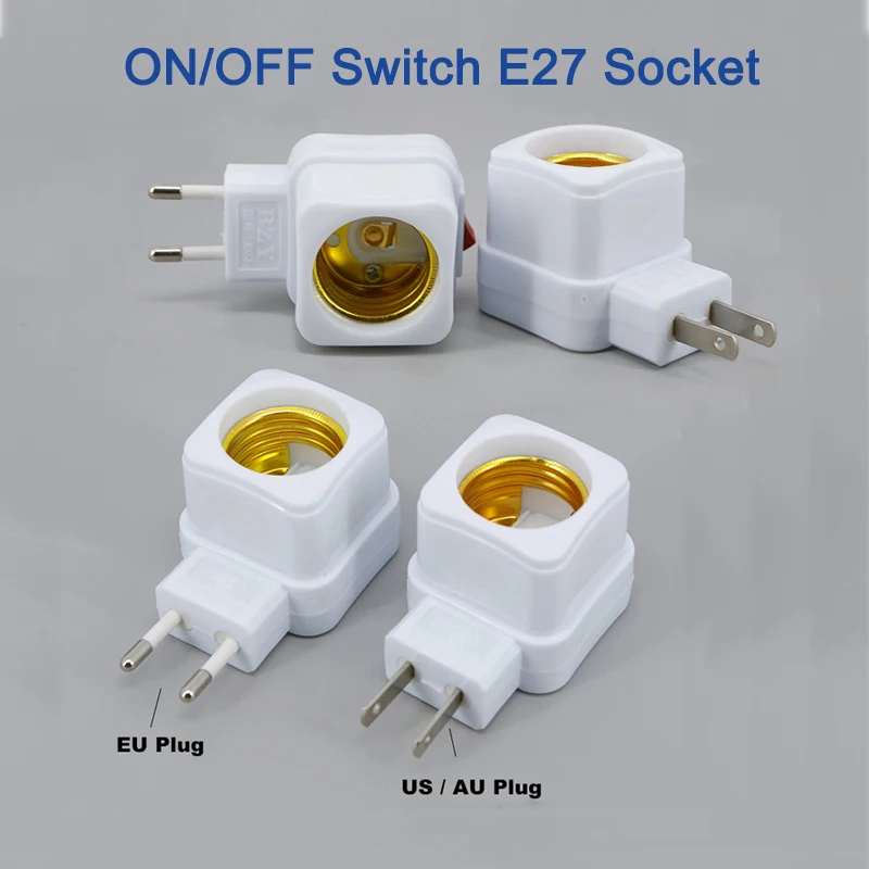EU US AU plug ON/OFF Switch Converter 110v 220v AC power E27 LED Light Lamp Bulbs Socket Base Holder Adapter v
EU US AU plug ON/OFF Switch Converter 110v 220v AC power E27 LED Light Lamp Bulbs Socket Base Holder Adapter v