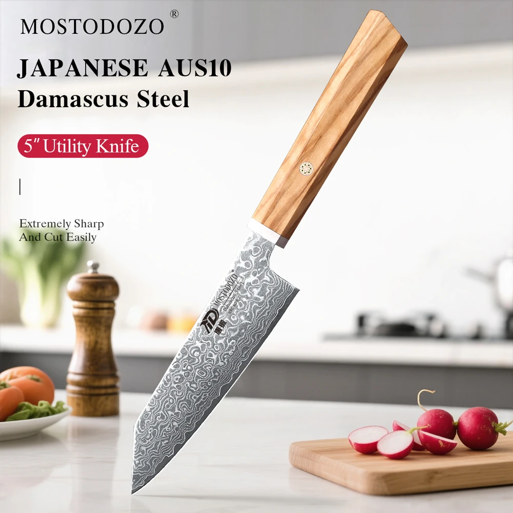 MOSTODOZO 5 inch Utility Knife Real 67 Layer Damascus Super Steel Cook Chef Knife Pretty Peeling Fruit Knife Sharp Kitchen Knife
MOSTODOZO 5 inch Utility Knife Real 67 Layer Damascus Super Steel Cook Chef Knife Pretty Peeling Fruit Knife Sharp Kitchen Knife