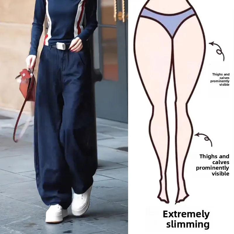 Slimming High Waist Wide Leg Pants plus Size Women's Loose Comfortable Blue Jeans Casual Fashion Autumn Spring Trendy
Slimming High Waist Wide Leg Pants plus Size Women's Loose Comfortable Blue Jeans Casual Fashion Autumn Spring Trendy
