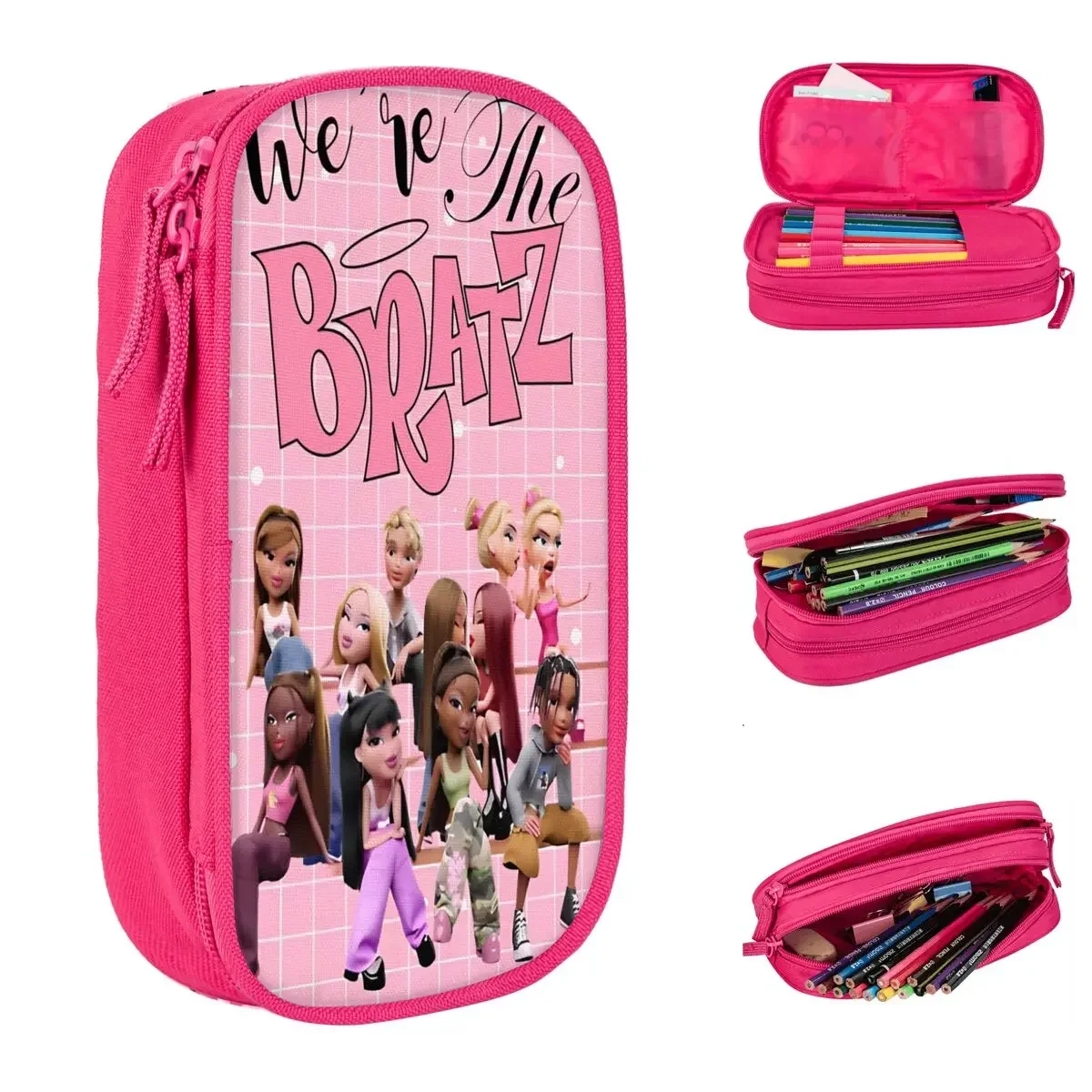 Lovely We're The Bratz Pencil Case Doll Cartoon Pencil Box Pen Box for Student Big Capacity Bag Office Cosmetic Stationery
Lovely We're The Bratz Pencil Case Doll Cartoon Pencil Box Pen Box for Student Big Capacity Bag Office Cosmetic Stationery