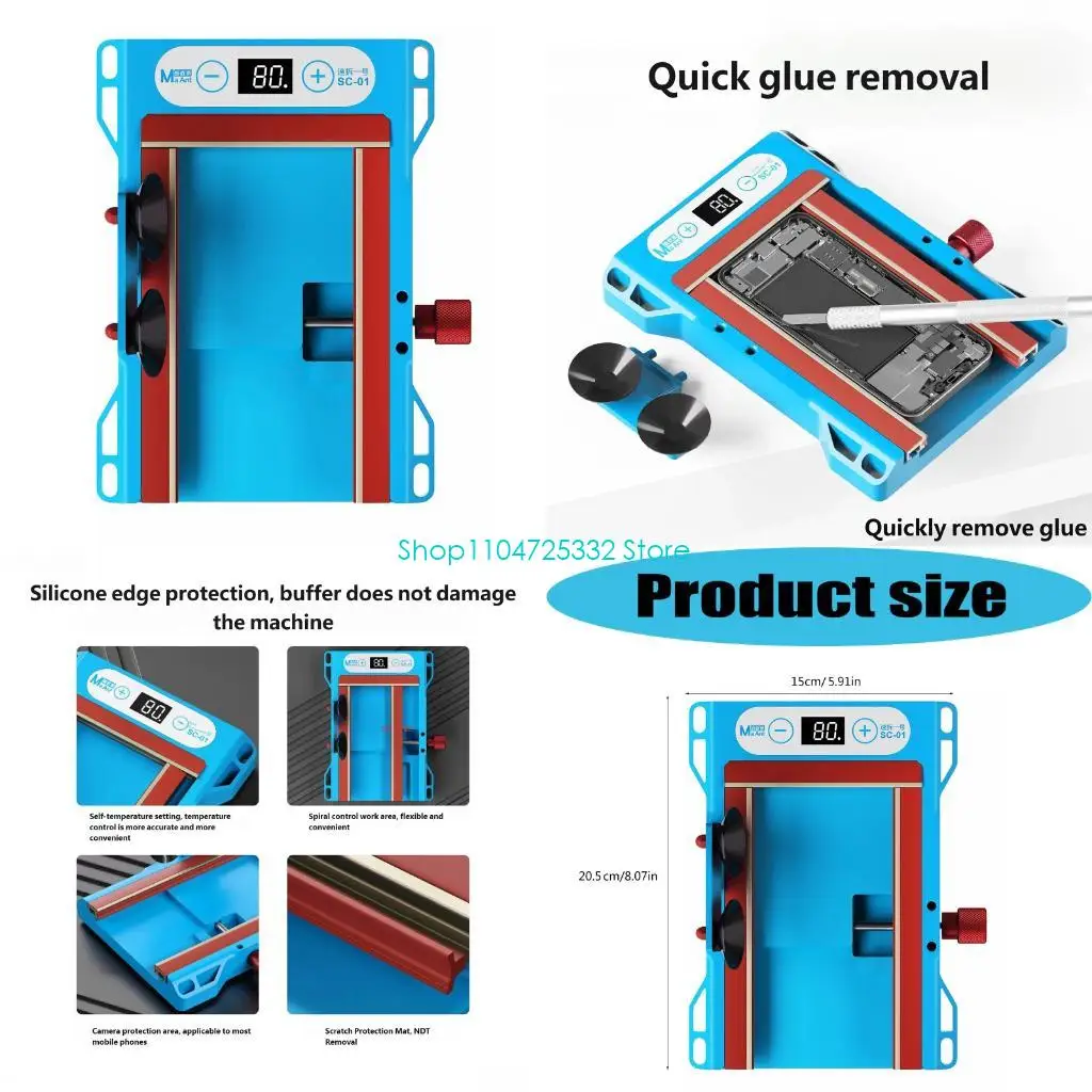 P5EA Professional Phone Screen Repair Tool with Adjustable Temperature Control and Silicone Protections Pad for Safe Removal
P5EA Professional Phone Screen Repair Tool with Adjustable Temperature Control and Silicone Protections Pad for Safe Removal