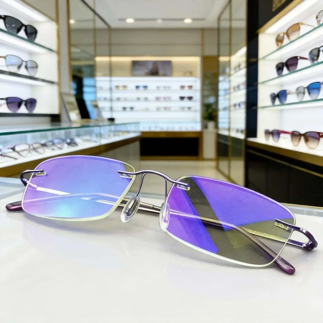 Anti Blue Light Reading Glasses Women Rimless Purple Titanium Alloy Computer Eyewear Rectangle Lens Glasses Men
Anti Blue Light Reading Glasses Women Rimless Purple Titanium Alloy Computer Eyewear Rectangle Lens Glasses Men