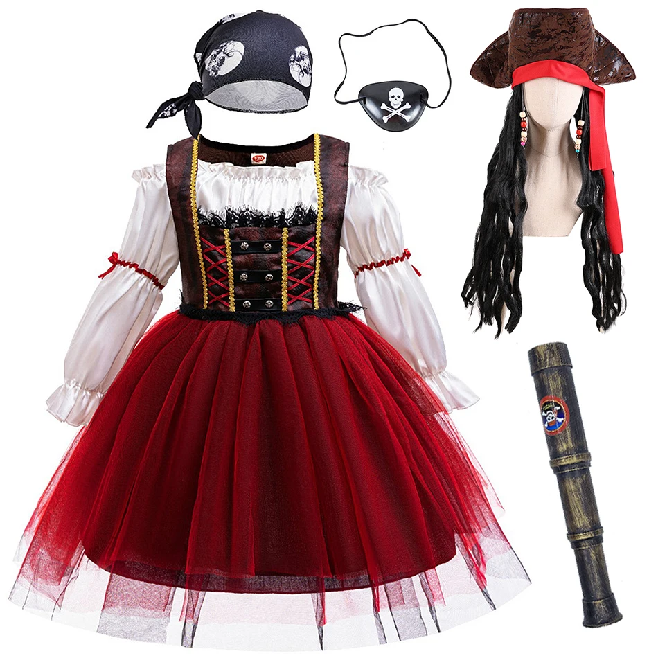 Girls Halloween Cosplay Pirate Captain Princess Dress Children Carnival Party Clothes Kids Stage Performance Long Sleeves Outfit
Girls Halloween Cosplay Pirate Captain Princess Dress Children Carnival Party Clothes Kids Stage Performance Long Sleeves Outfit