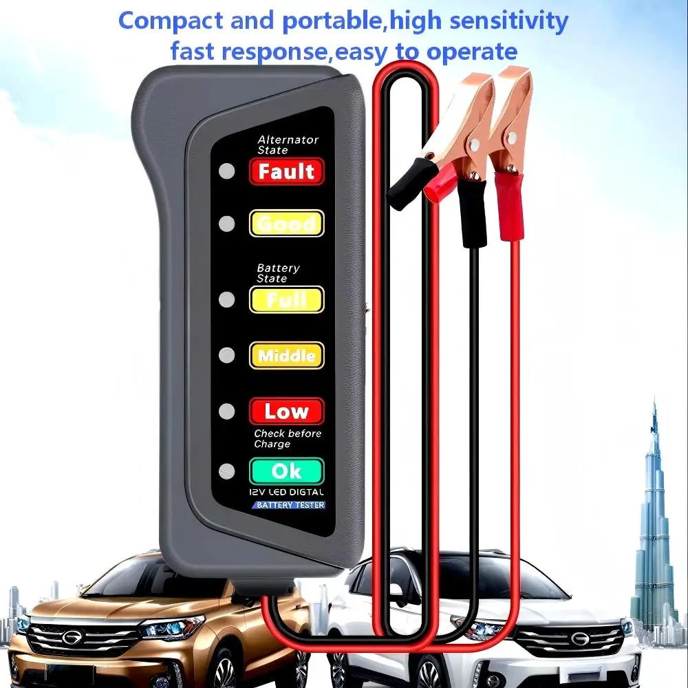 BM310 Battery Tester Universal Alternator Tester Digital 6 LED Lights Display Battery Checker Analyzer for Auto Car Motorcycle
BM310 Battery Tester Universal Alternator Tester Digital 6 LED Lights Display Battery Checker Analyzer for Auto Car Motorcycle