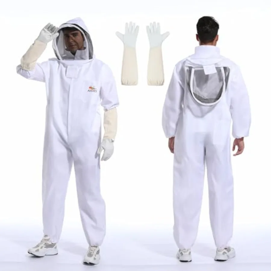 Bee Suit for Men Women Sting Proof, Polycotton Beekeeping Suit Beekeeper Costumeandwith Glove andVentilated Hood, Bee Outfit fo
Bee Suit for Men Women Sting Proof, Polycotton Beekeeping Suit Beekeeper Costumeandwith Glove andVentilated Hood, Bee Outfit fo