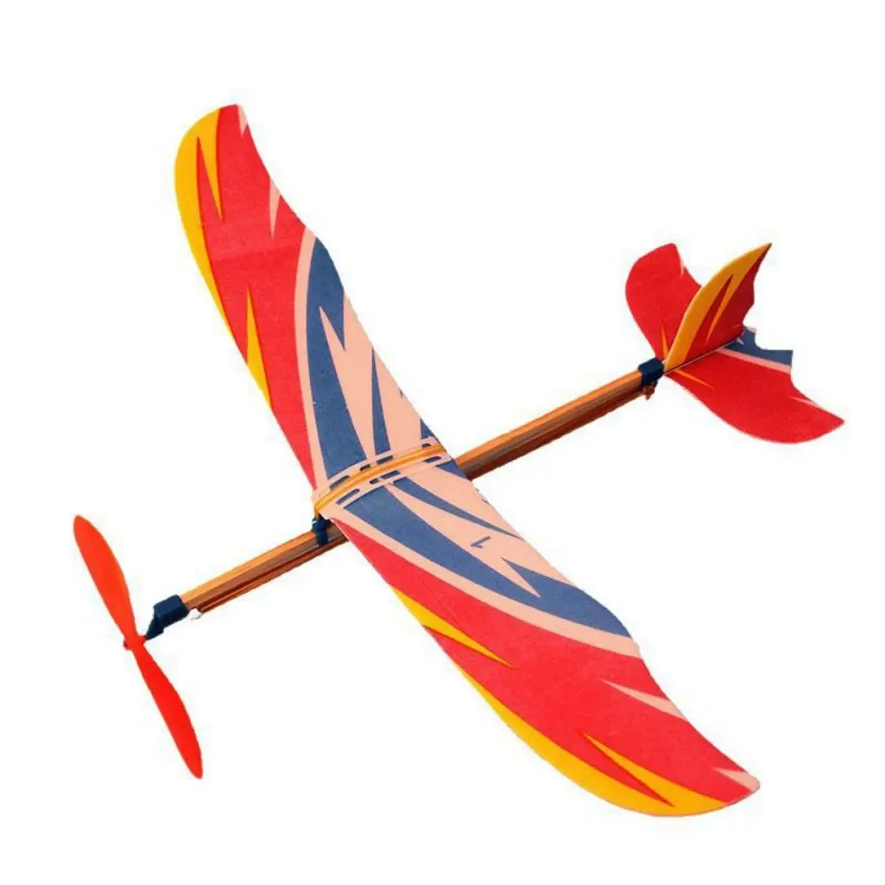 DIY Hand Throw Flying Glider Planes Random Color Assembly Model Elastic Rubber Band Powered Flying Plane Airplane Glider
DIY Hand Throw Flying Glider Planes Random Color Assembly Model Elastic Rubber Band Powered Flying Plane Airplane Glider