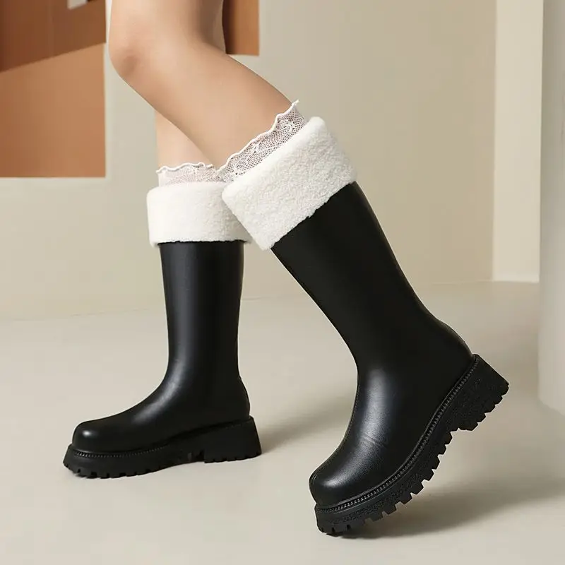 ORCHA LISA Women's Knee Snow Boots Round Toe 4.5cm Thick Heel Platform Slip On Warm Plush Black Brown Small Size 31-33 Winter
ORCHA LISA Women's Knee Snow Boots Round Toe 4.5cm Thick Heel Platform Slip On Warm Plush Black Brown Small Size 31-33 Winter