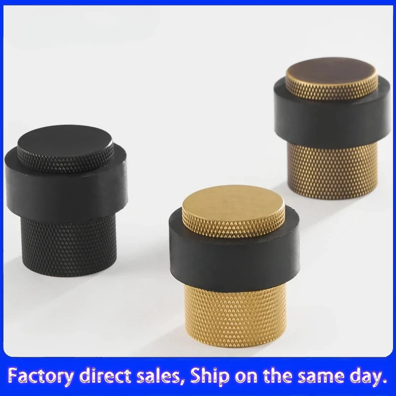 Dooroom Heavy Duty Knurled Brass Rubber Door Stops - Ideal Non - magnetic Bumper for Bathroom Doors with Floor Mount
Dooroom Heavy Duty Knurled Brass Rubber Door Stops - Ideal Non - magnetic Bumper for Bathroom Doors with Floor Mount