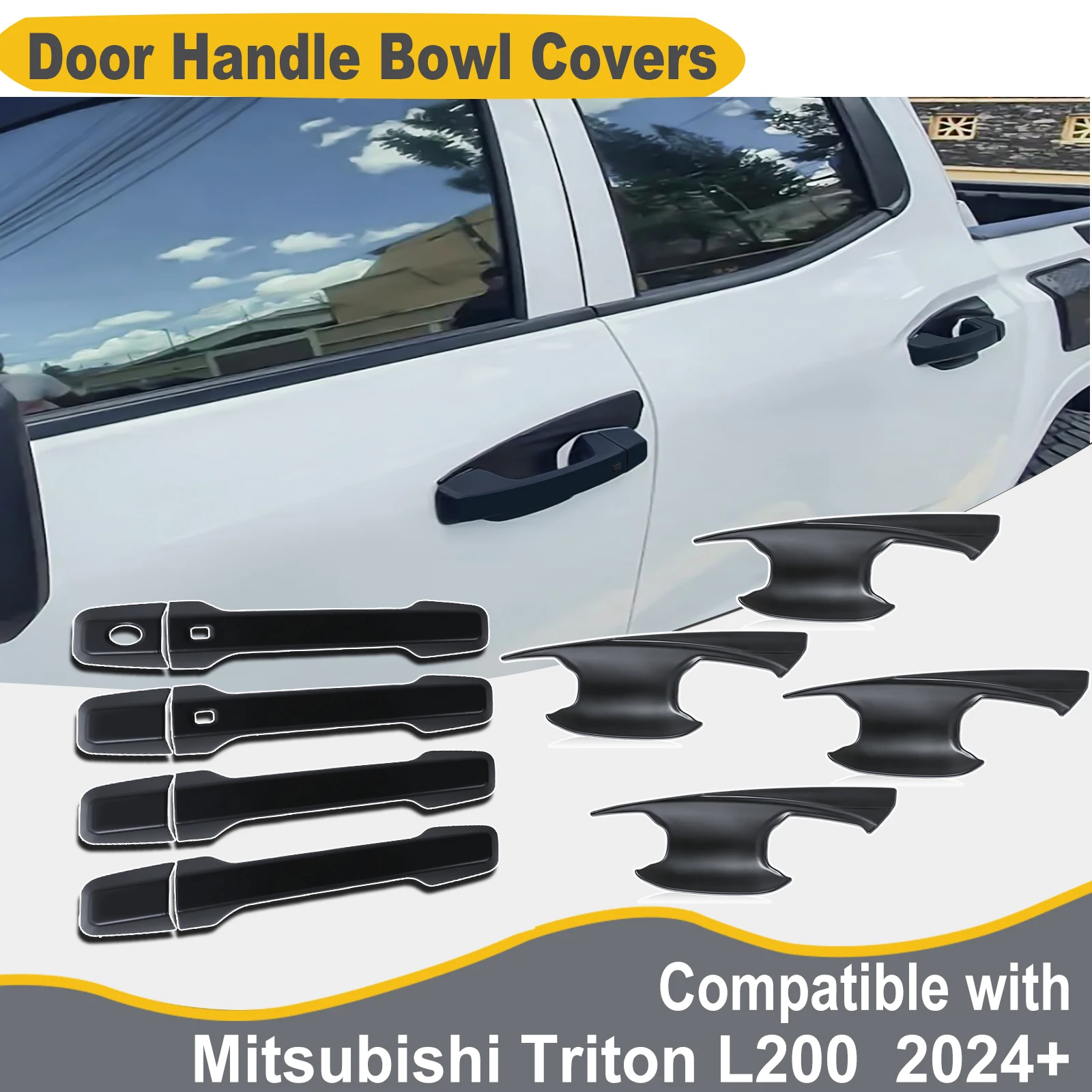 Door Handle Bowl Covers For Mitsubishi Triton L200 2024 2025 DOUBLE CAB ABS Matte Black Protector Cover Car Exterior Accessories
Door Handle Bowl Covers For Mitsubishi Triton L200 2024 2025 DOUBLE CAB ABS Matte Black Protector Cover Car Exterior Accessories