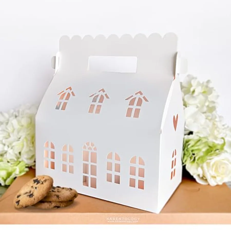 10 Pcs Large Mansion House Shaped Gift Boxes for Treats Dessert Fancy Cookie White Gable Bakery Packaging
10 Pcs Large Mansion House Shaped Gift Boxes for Treats Dessert Fancy Cookie White Gable Bakery Packaging
