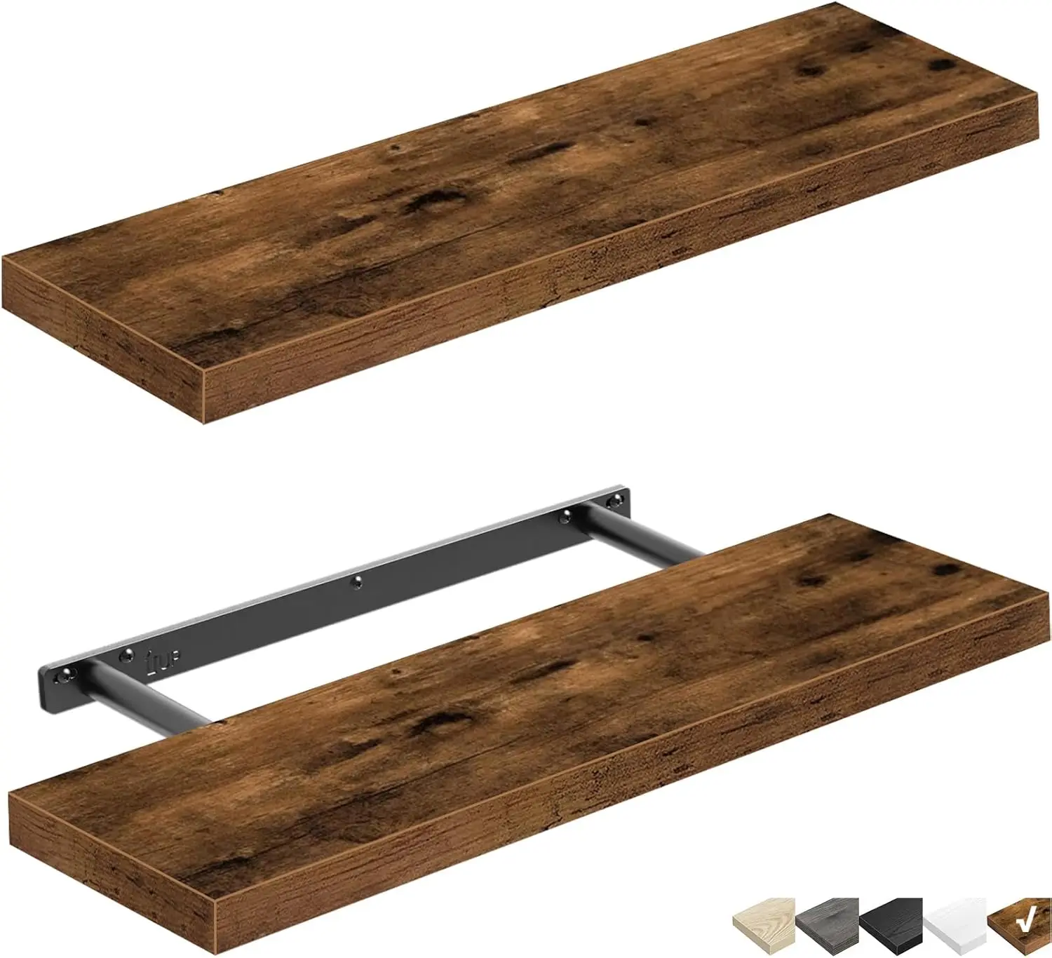 Floating Shelves Set of 2 - Rustic Brown Wall Mounted Shelf for Bathroom Kitchen Living Room Farmhouse Decor
Floating Shelves Set of 2 - Rustic Brown Wall Mounted Shelf for Bathroom Kitchen Living Room Farmhouse Decor