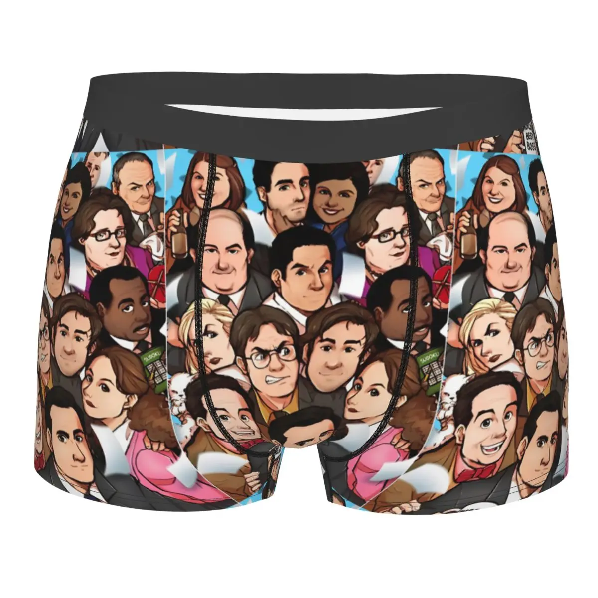 Novelty Boxer Shorts Panties Men Collage The Office Underwear Breathable Underpants for Homme
Novelty Boxer Shorts Panties Men Collage The Office Underwear Breathable Underpants for Homme