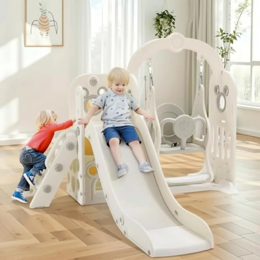 7 in 1 Toddler Slide and Swing Set Freestanding Large Climber Playset with Basketball Hoop Storage Space Baby Indoor Outdoor Pl
7 in 1 Toddler Slide and Swing Set Freestanding Large Climber Playset with Basketball Hoop Storage Space Baby Indoor Outdoor Pl