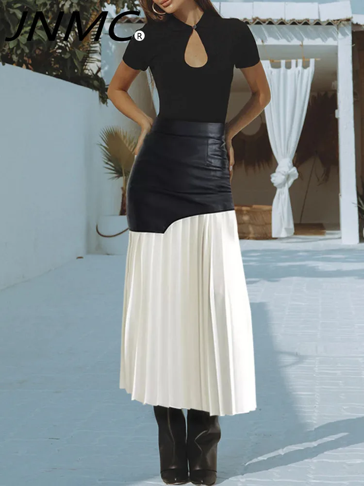 JNMC 2024 Women's Spring And Summer New British Elegant Design High-waist Mid-long Patchwork Pleated Color Skirt
JNMC 2024 Women's Spring And Summer New British Elegant Design High-waist Mid-long Patchwork Pleated Color Skirt