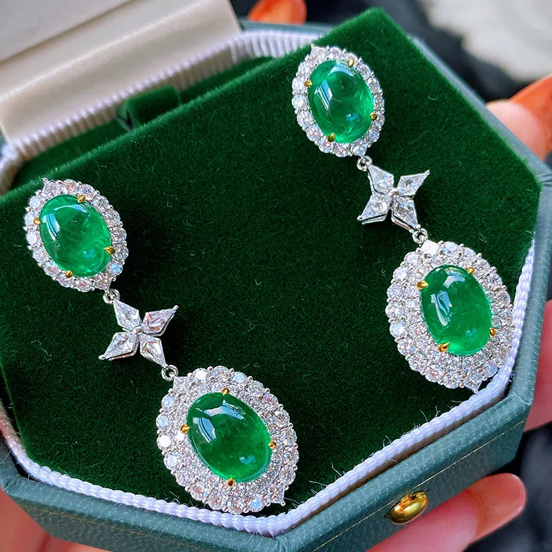Elegant Open Natural Hetian Jade Green Chalcedony Long Earrings for Women Socialite Style Jewelry
Elegant Open Natural Hetian Jade Green Chalcedony Long Earrings for Women Socialite Style Jewelry