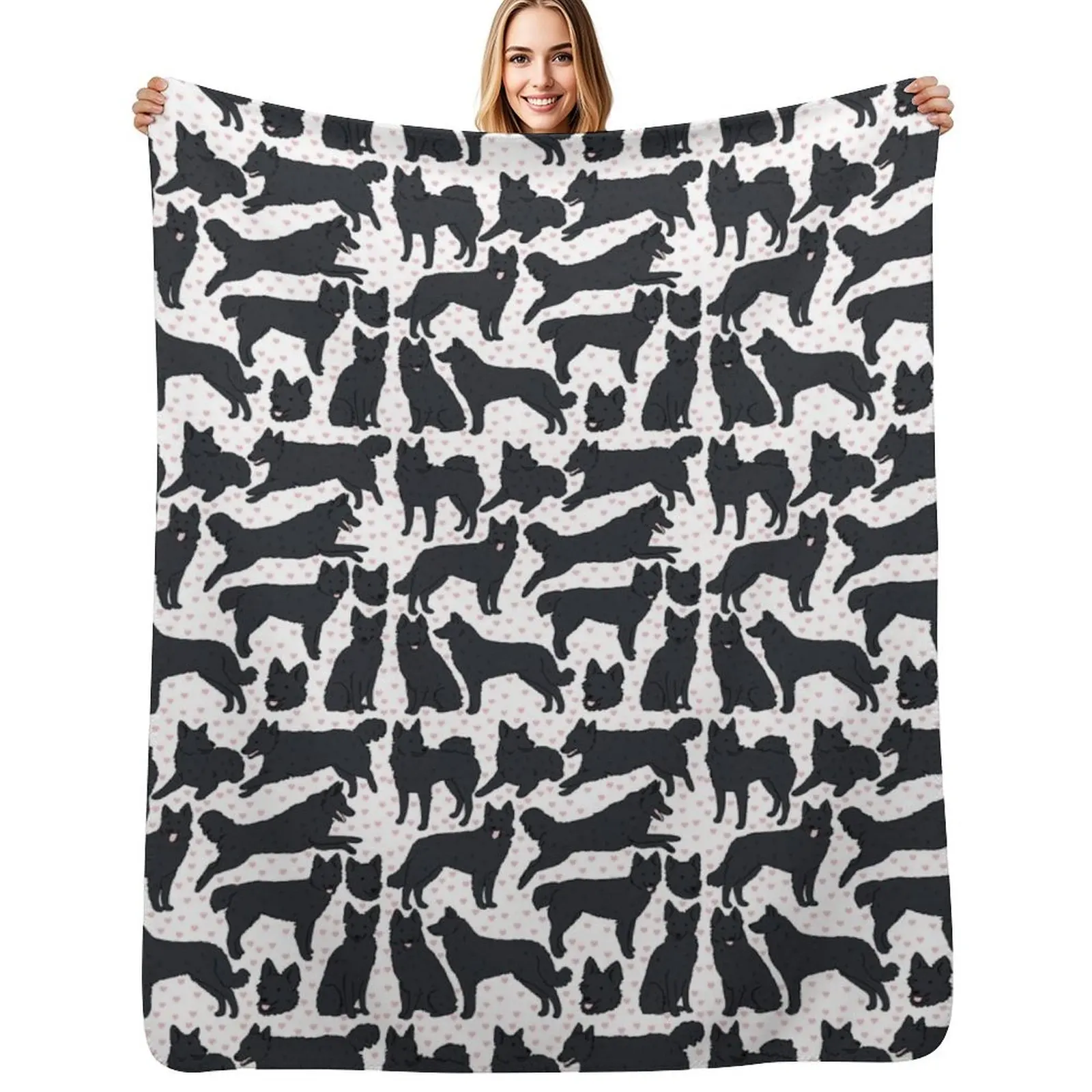 Cute Mudi Black Dog pattern Throw Blanket Warm Throw Blanket Gift for Anniversary
Cute Mudi Black Dog pattern Throw Blanket Warm Throw Blanket Gift for Anniversary