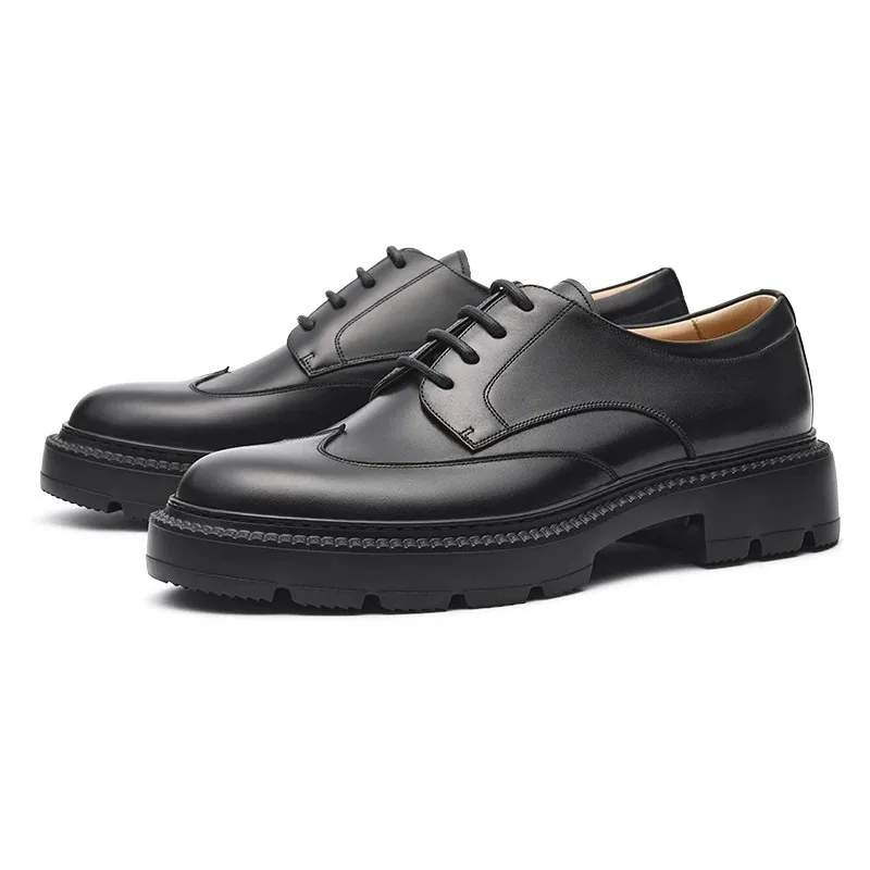 Handmade Thick Sole Height Increasing British Derby Dress Leather Shoes Men's Genuine Leather Casual Lace Up Wedding Shoes Male
Handmade Thick Sole Height Increasing British Derby Dress Leather Shoes Men's Genuine Leather Casual Lace Up Wedding Shoes Male
