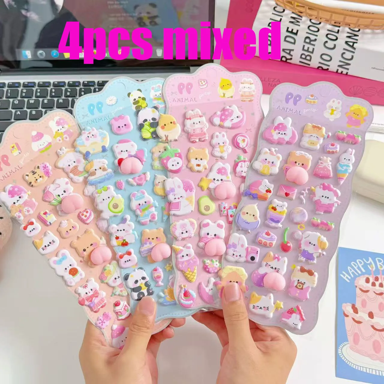 3D Soft and Cute Hip Children's Stickers Plush Animal Rabbit Bear Phone Case Handmade Decoration Stationery Decorative Stickers
3D Soft and Cute Hip Children's Stickers Plush Animal Rabbit Bear Phone Case Handmade Decoration Stationery Decorative Stickers
