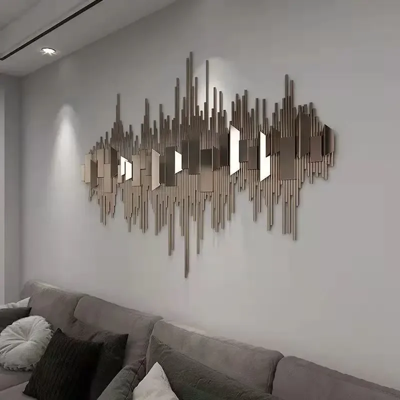 Iron art light luxury style wall decoration living room three-dimensional metal wall hanging
Iron art light luxury style wall decoration living room three-dimensional metal wall hanging