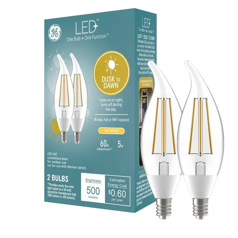 2Pack LED Bulbs A19 E12 Base Auto On/Off Equivalent Outdoor Security Light Bulbs Soft White 2700K Energy Saving
2Pack LED Bulbs A19 E12 Base Auto On/Off Equivalent Outdoor Security Light Bulbs Soft White 2700K Energy Saving