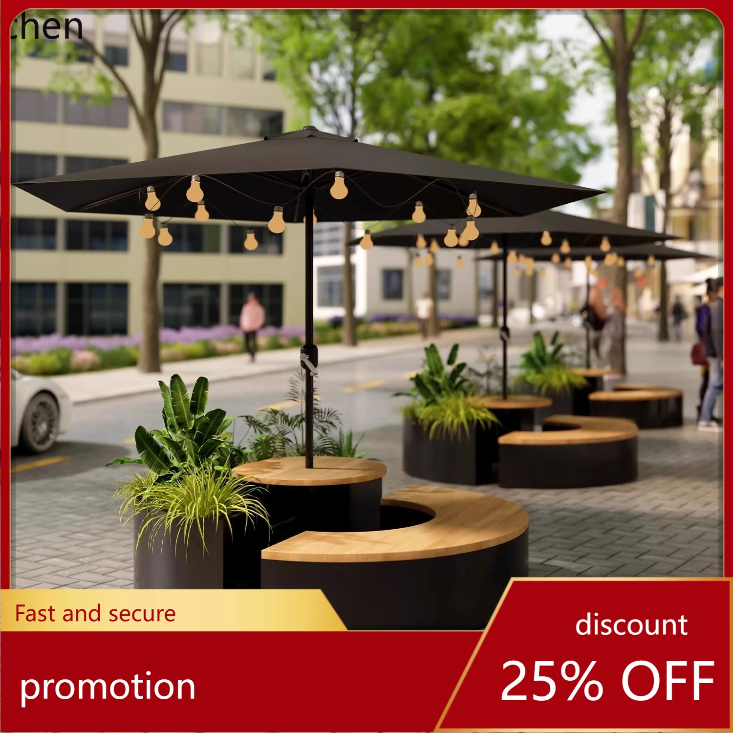 Уличная комбинированная клумба HT из кованого железа с солнечной LED-подсветкой для ресторана
Уличная комбинированная клумба HT из кованого железа с солнечной LED-подсветкой для ресторана