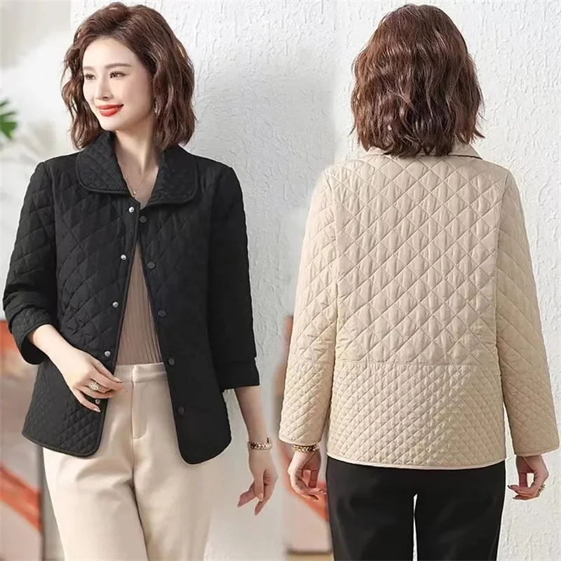 Thin Loose Single Breasted Overcoat Lapel Collar Coat Korean Winter Women Parkas Short Down Cotton Jacket
Thin Loose Single Breasted Overcoat Lapel Collar Coat Korean Winter Women Parkas Short Down Cotton Jacket