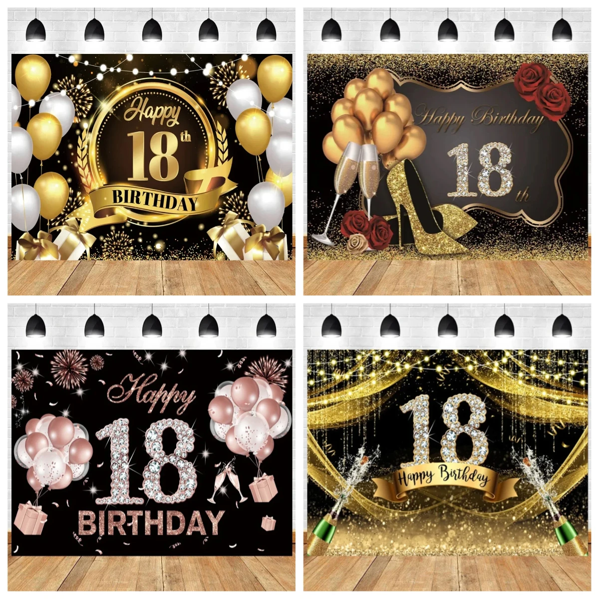 Happy 18th Birthday Backdrop Black Gold Glitter Balloon Boy Girl 18 Years Old Poster Mitzvah Party Photography Background Props
Happy 18th Birthday Backdrop Black Gold Glitter Balloon Boy Girl 18 Years Old Poster Mitzvah Party Photography Background Props