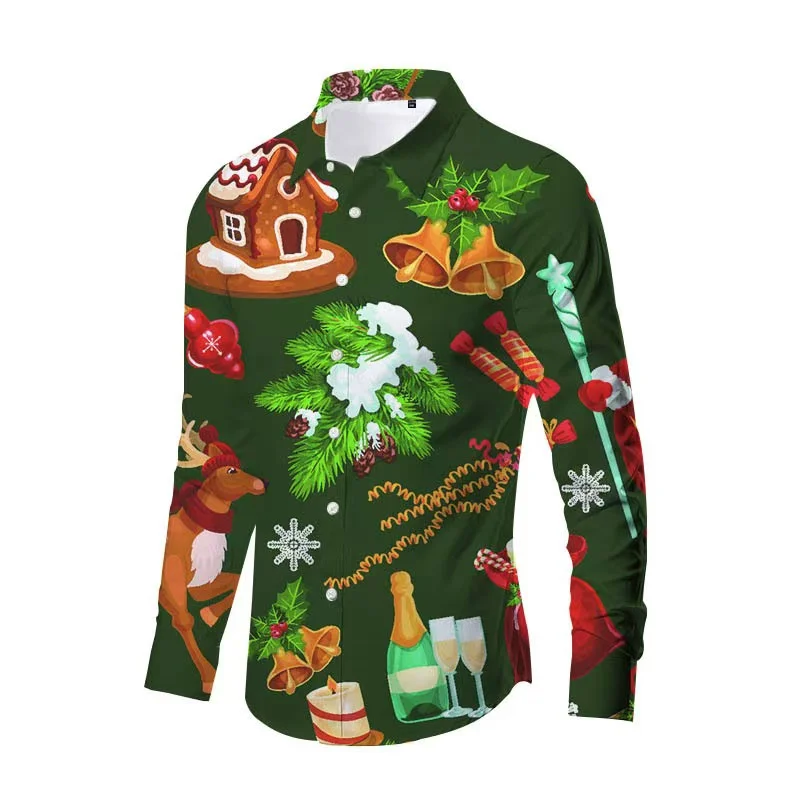 2024 New Christmas Gift Shirt 3D Printing Men's Lapel Long Sleeve Shirt Casual Fashion Men's Shirt New Year Clothing
2024 New Christmas Gift Shirt 3D Printing Men's Lapel Long Sleeve Shirt Casual Fashion Men's Shirt New Year Clothing