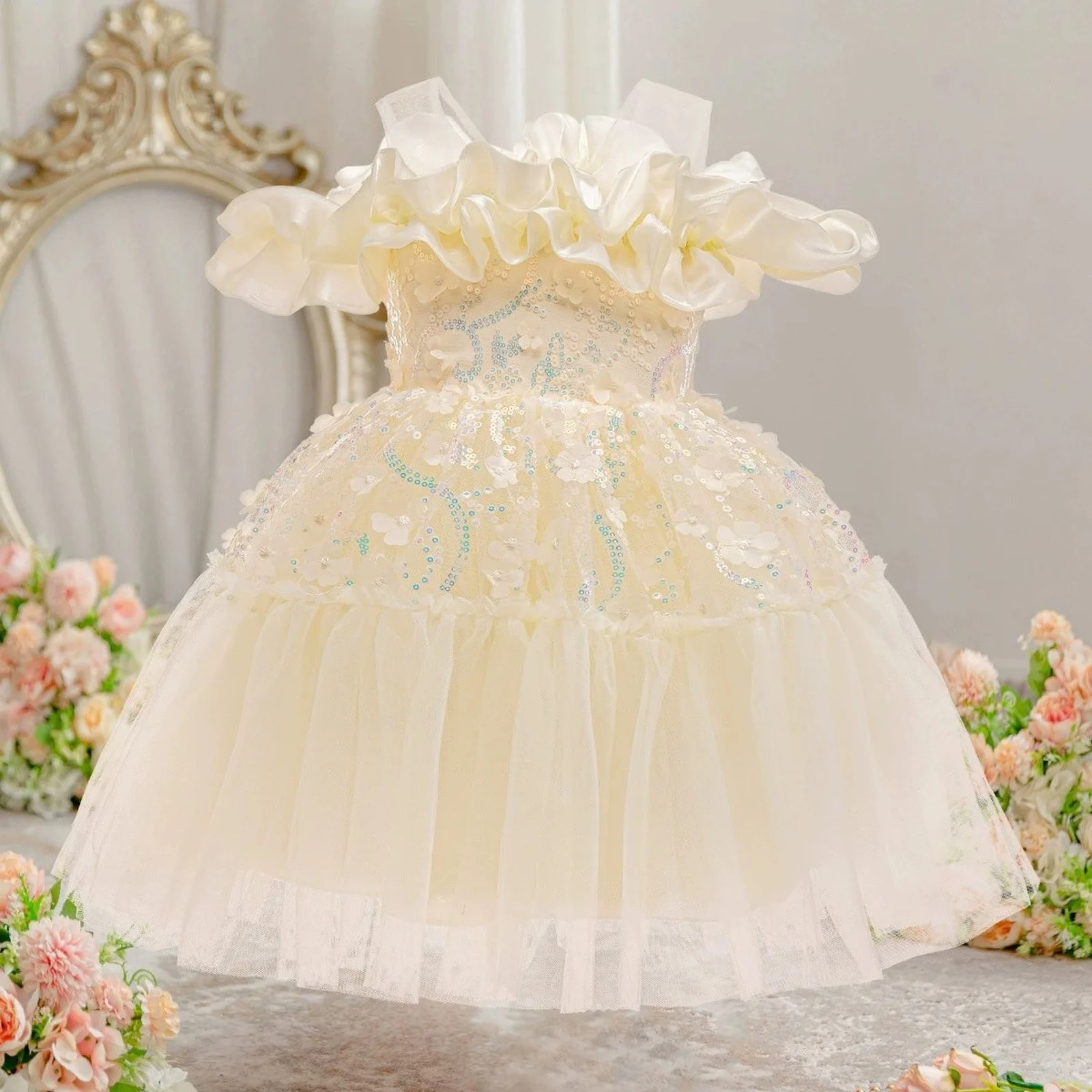 New Style Sweet and Cute Girls' Dress High-End Graduation Performance Clothing Solid Color Children Kids Formal Events Costume
New Style Sweet and Cute Girls' Dress High-End Graduation Performance Clothing Solid Color Children Kids Formal Events Costume