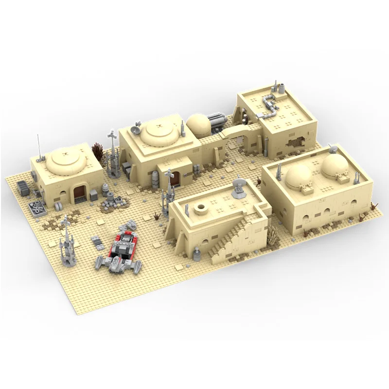 3333 шт., знаменитая звезда, фильм MOC, модульная модель Татуин Mos Eisley City, творческие идеи «сделай сам», детская игрушка, подарок на день рождения, строительные блоки
3333 шт., знаменитая звезда, фильм MOC, модульная модель Татуин Mos Eisley City, творческие идеи «сделай сам», детская игрушка, подарок на день рождения, строительные блоки
